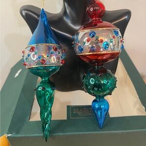Set Of Two Waterford Marquis Royal Gem Ornaments